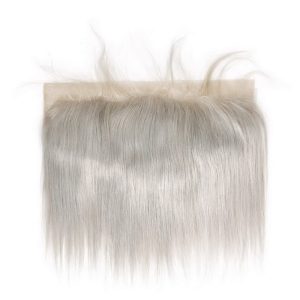 Silver Grey Virgin Hair Straight 13X4 Lace Frontal
